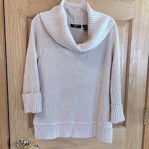Verve Ami - Shimmer Light Pink Turtleneck Sweater - Cowl Neck - Medium